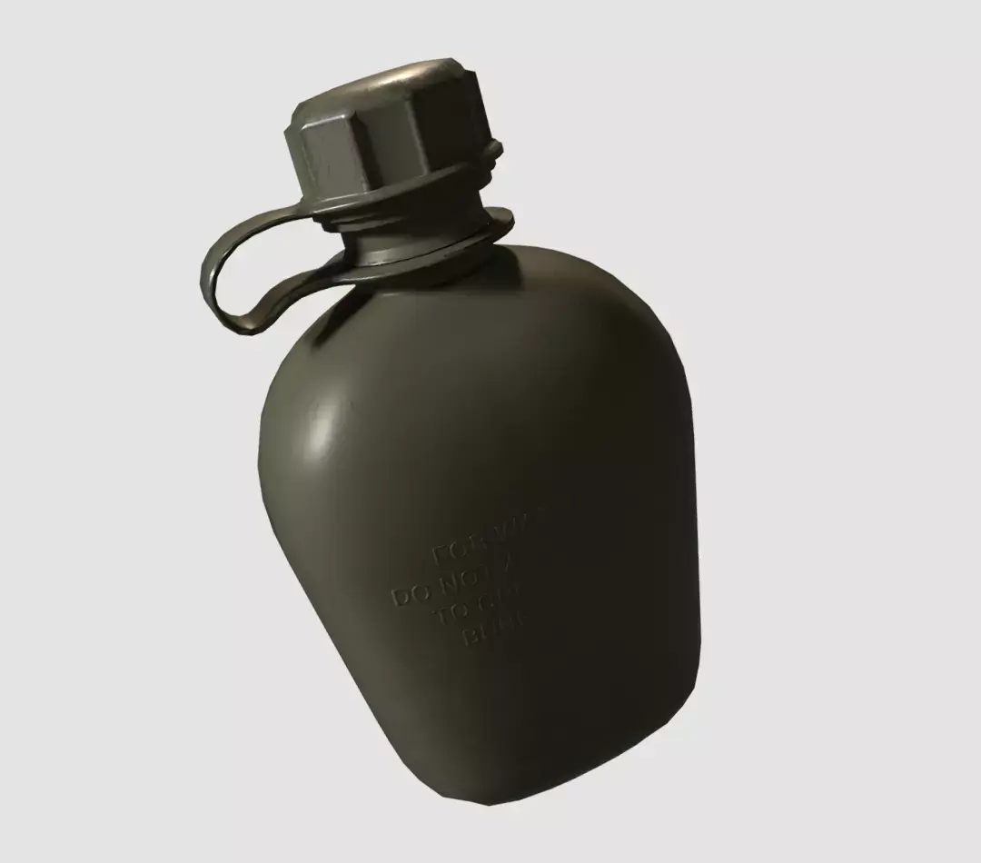 Soldier canteen Low-poly 3D model