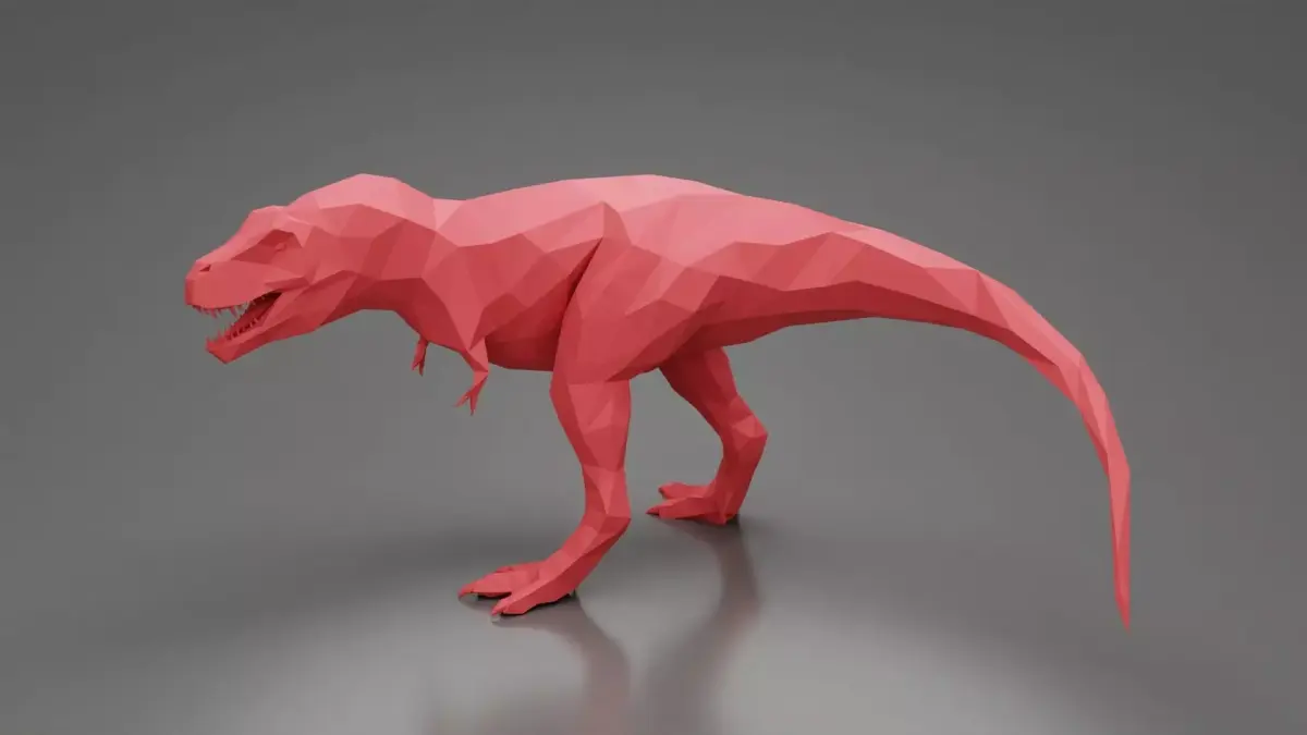 T-Rex 9 lowpoly 3D Print Low-poly 3D model