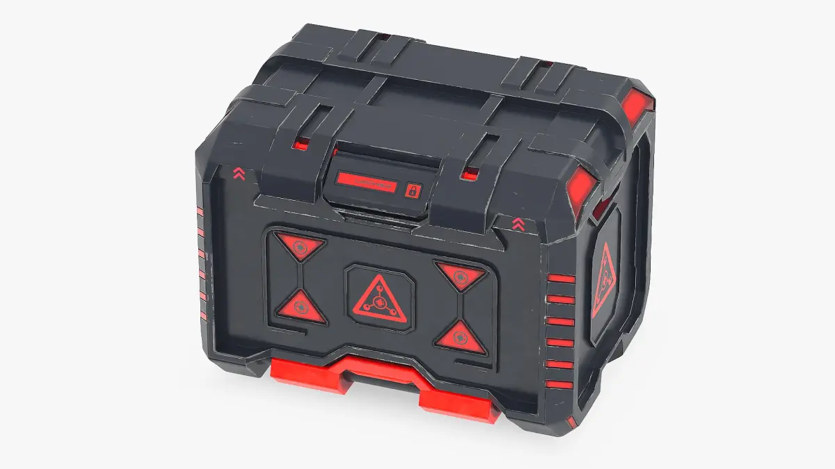 Sci-Fi Storage Crate Locked 3D model