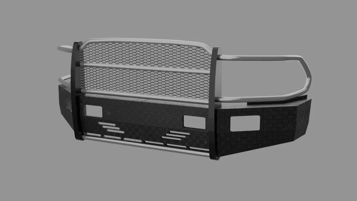 Front Heavy-Duty Bumper  Low-poly 3D model