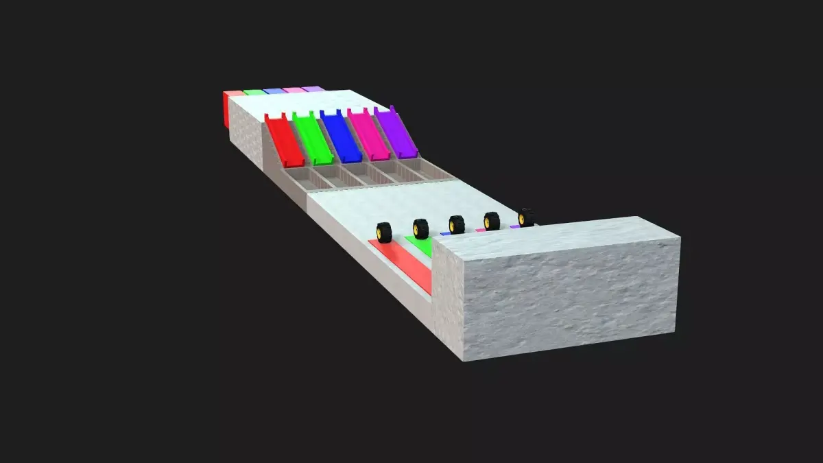 Sence for cartoon 3D model