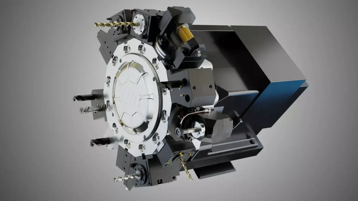 Power Tool Turrets for CNC Lathe 3D model