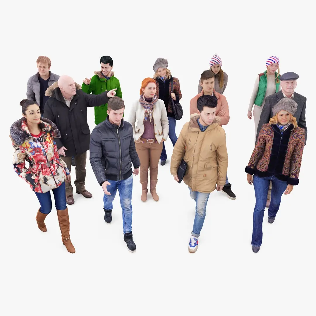 Winter People Collection x13 3D model