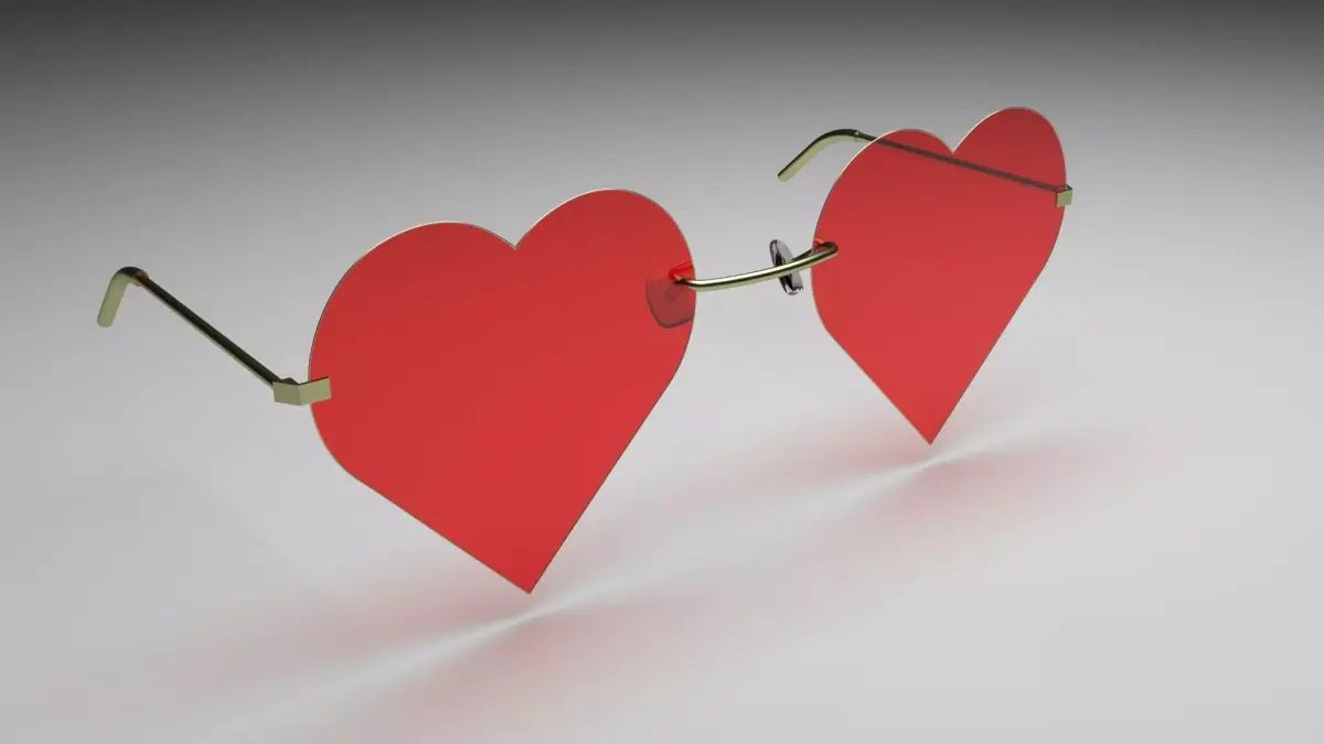 Heart Sunglasses 3D model