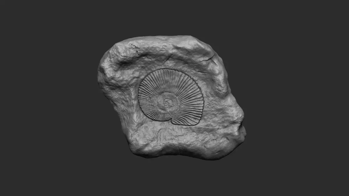 Ammonite Mineral Fossile - Realistic Printable and Keychain 3D print model