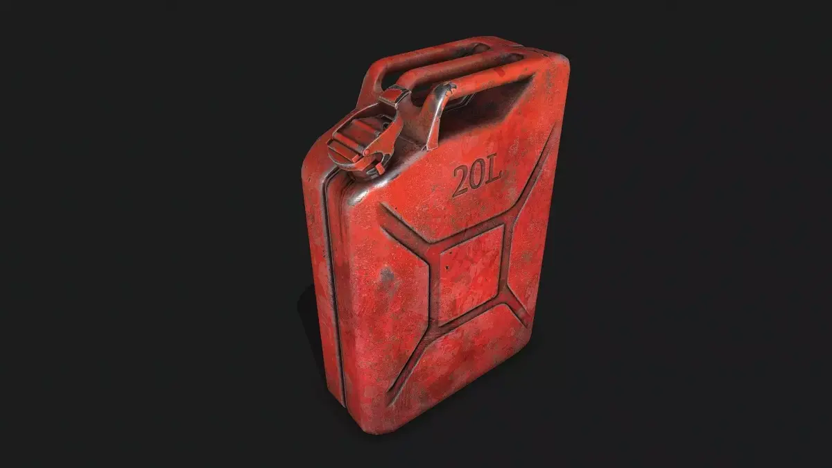Jerrycan gas can Low-poly 3D model order