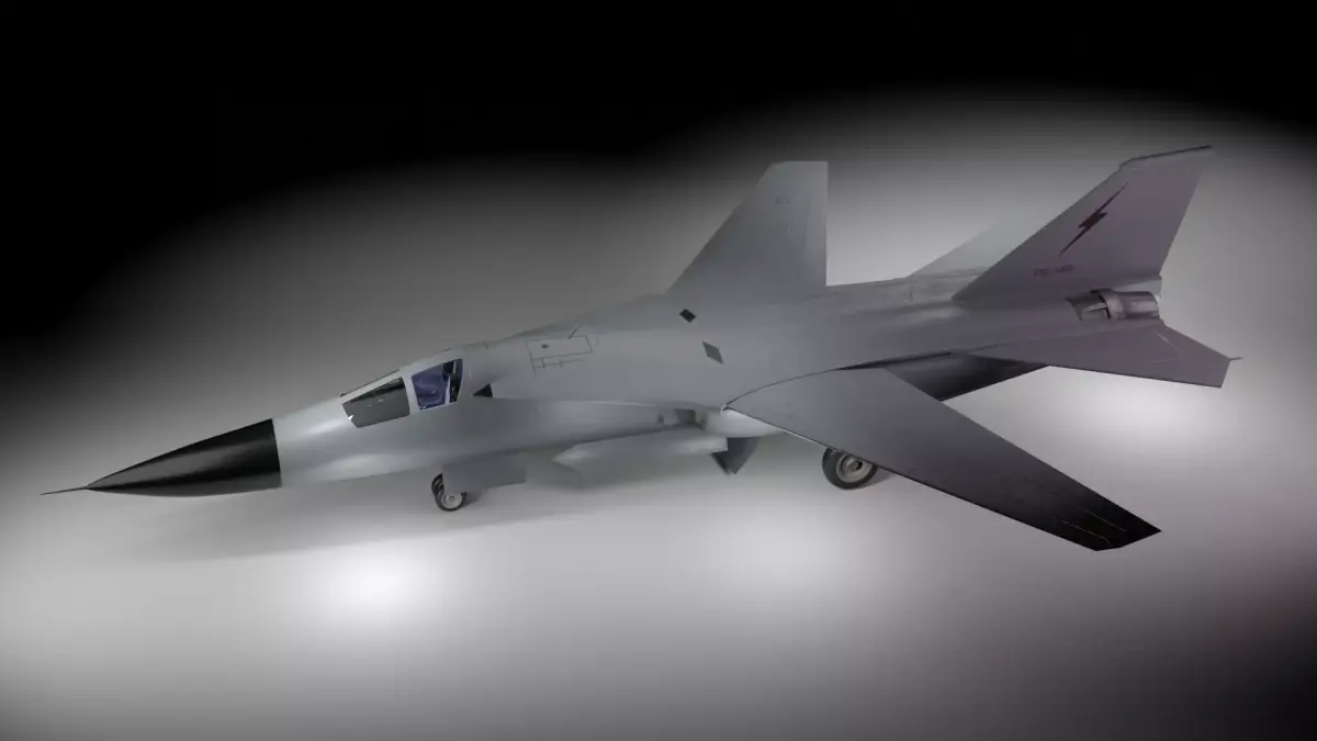 General Dynamics F-111 Aardvark jet  Low-poly 3D model