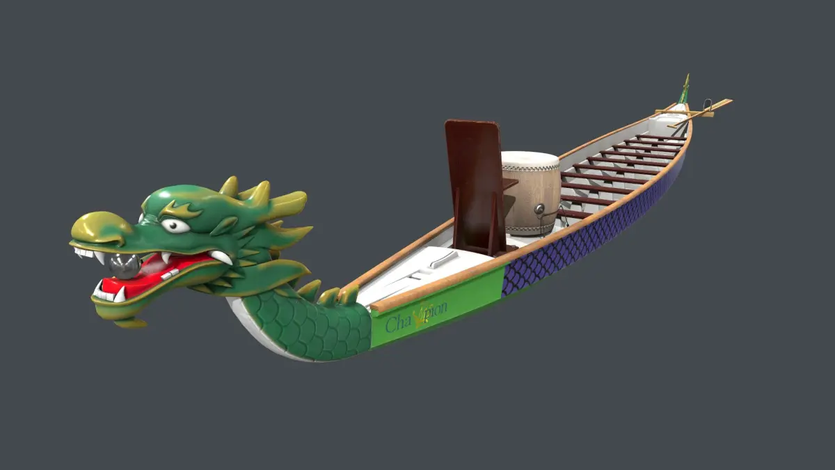 Dragon boat racing 3D model
