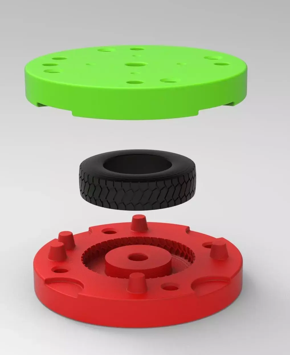 Mold for diecast truck tire 1 Scale 1 to 25 3D print model