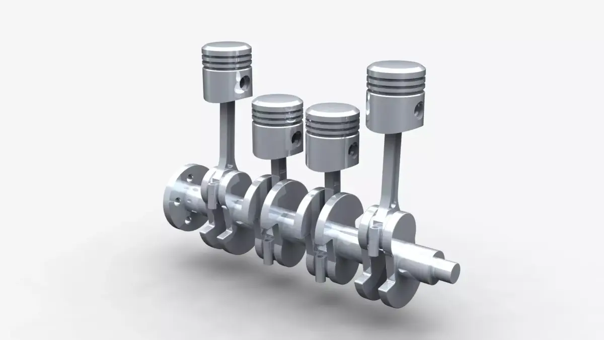 4 cylinder engine 3D model