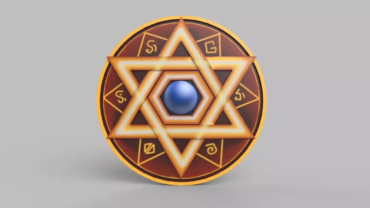 Stylized shield Low-poly 3D model purchase