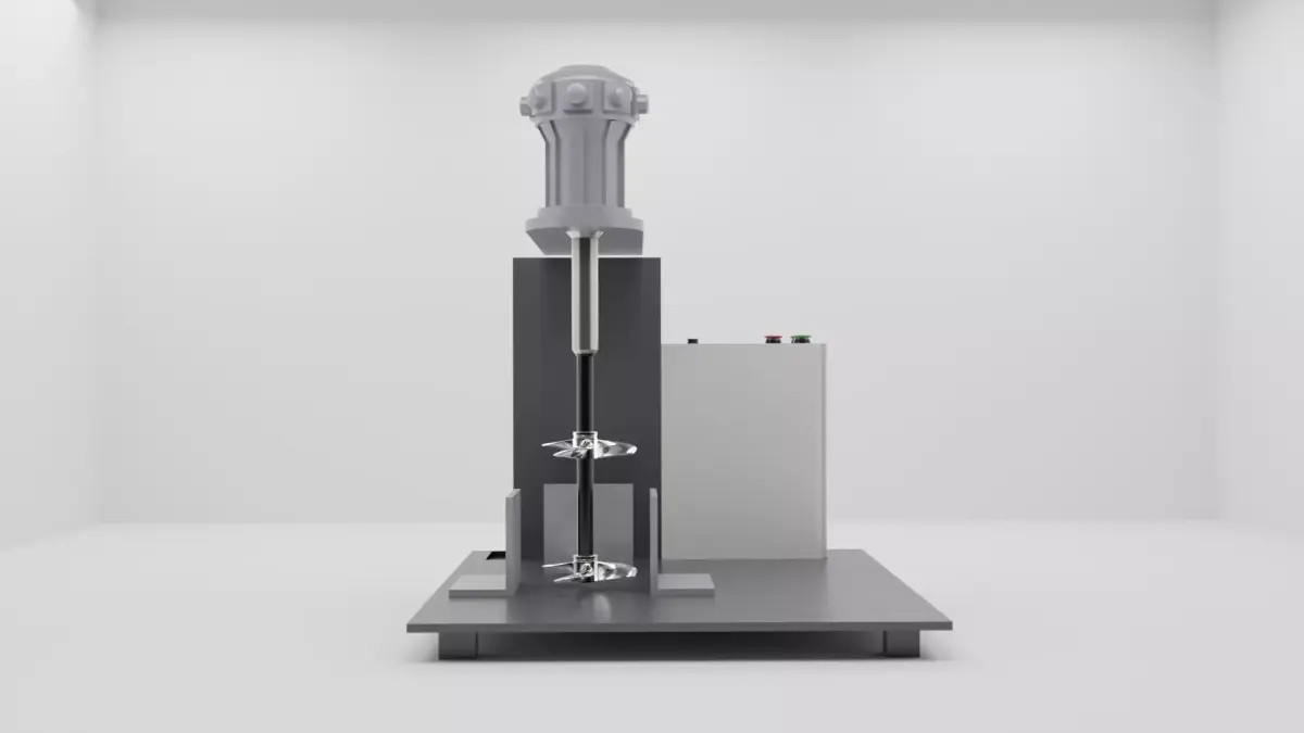 Pneumatic Elevating Type Glue Stirrer Pneumatic Glue Stirrer  3D model
