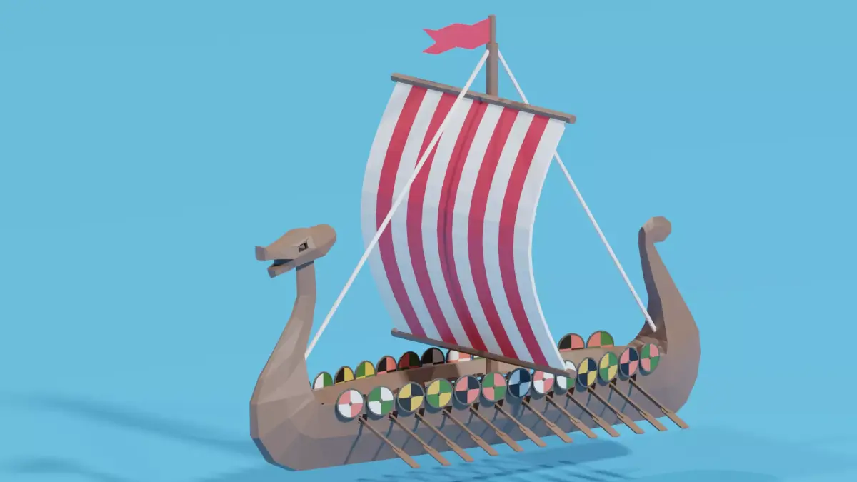 Viking Longship 3D model