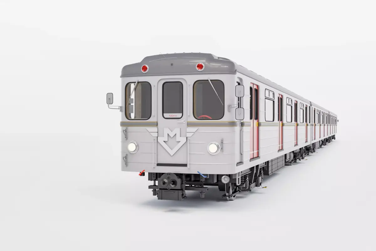 Ecs 81 Prague metro train set - Metro Praha 3D model