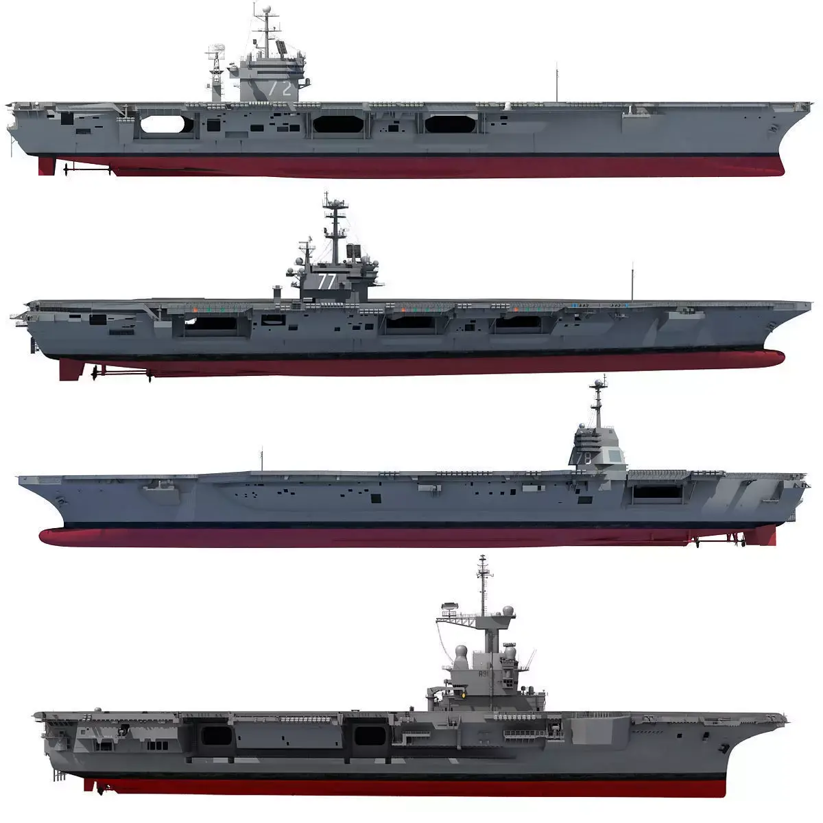 Set of Military Carriers 3D model