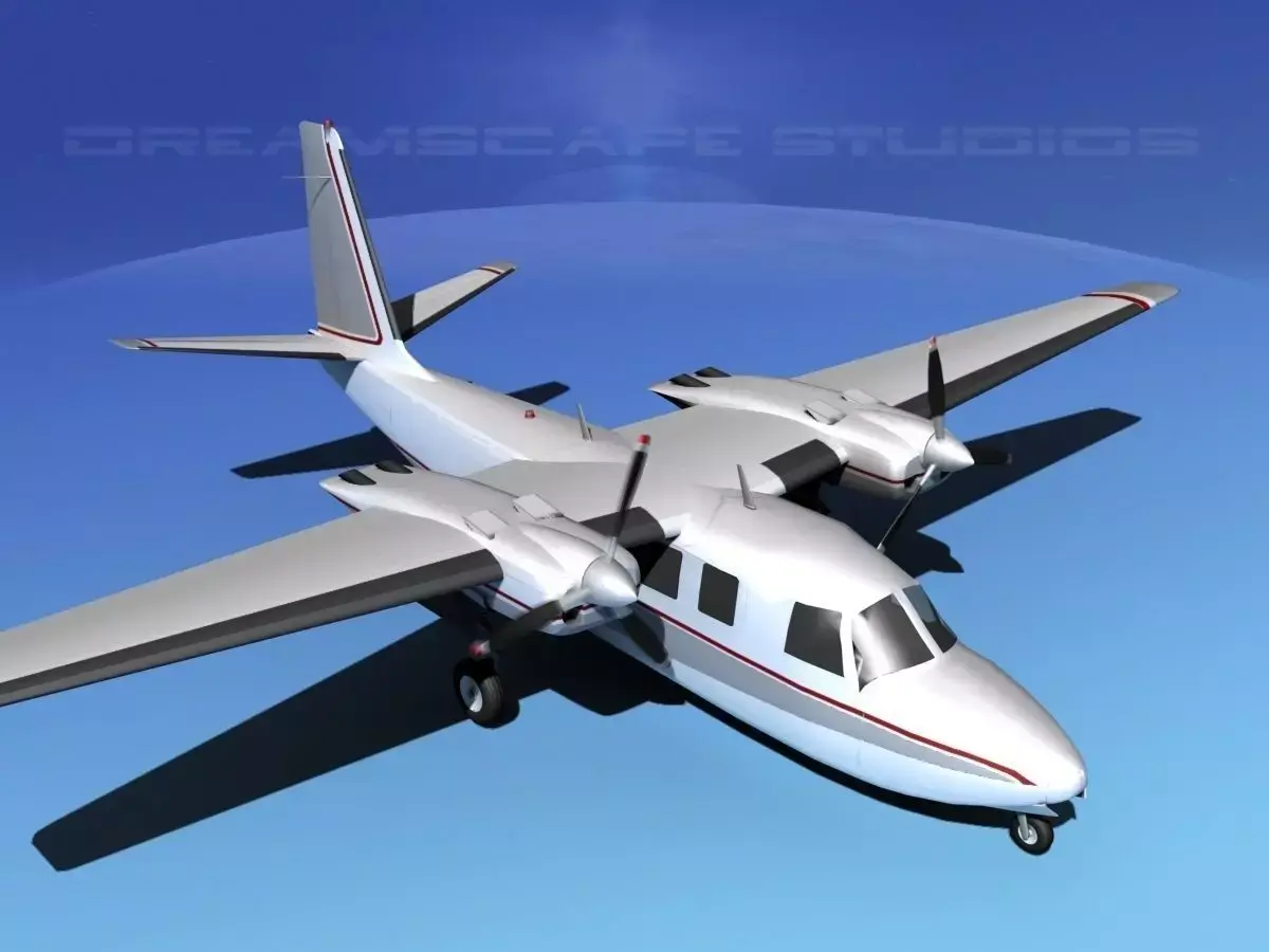 Rockwell Aero Commander 560 V16 3D model