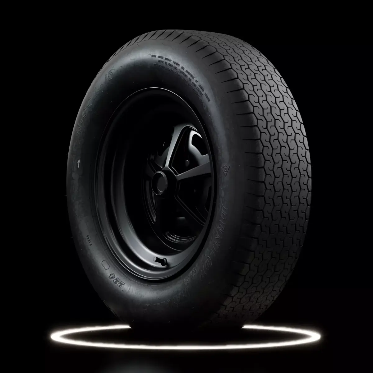 Dunlop CR65 600L 15 Front and Rear Tyres 3D model