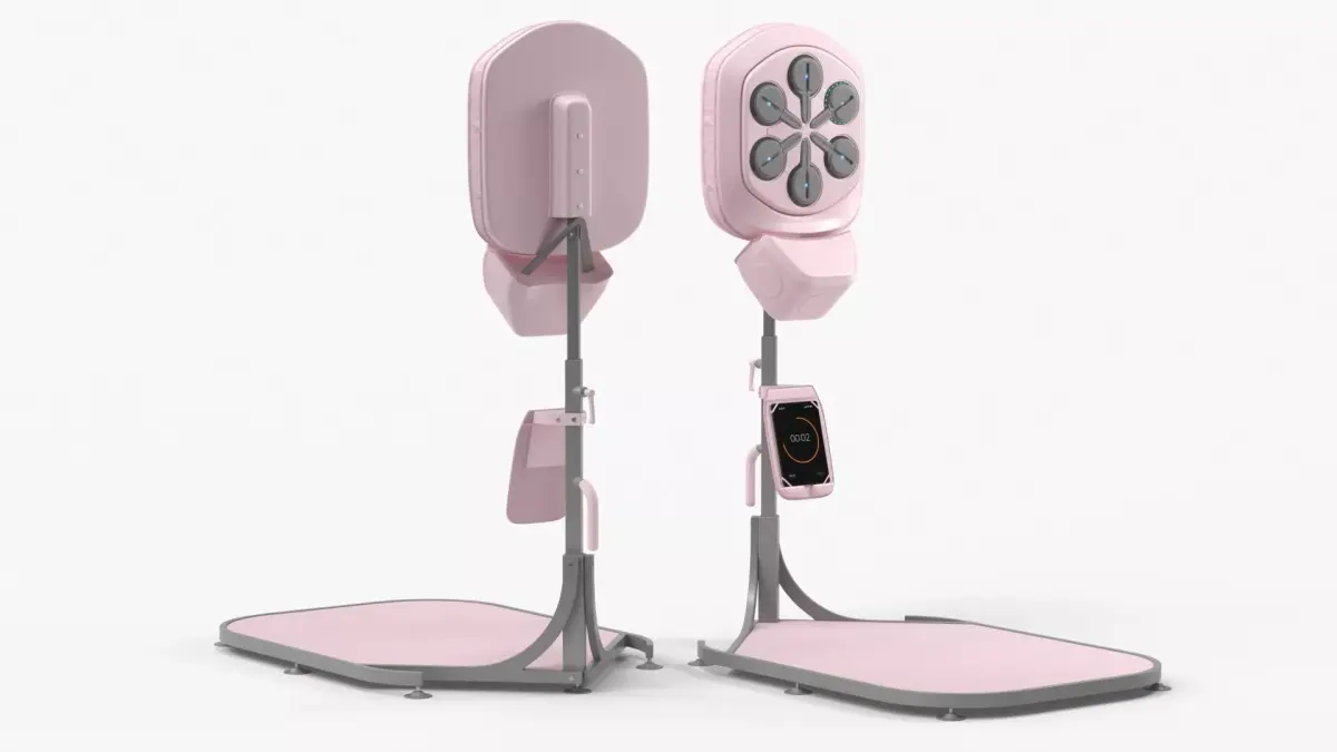 Floor Boxing Reflex Station Pink 3D model purchase
