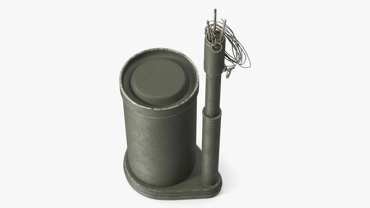 Vintage US Army M2 Anti Personnel Mine Green 3D model