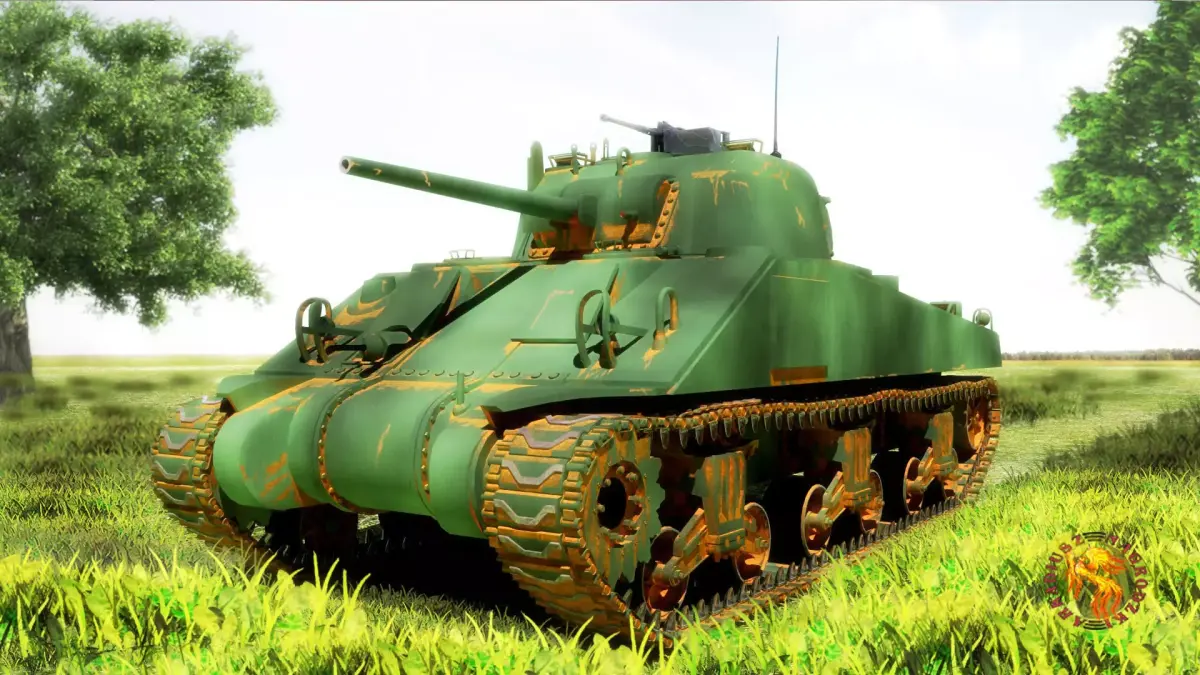 sherman M4 HP 3D model