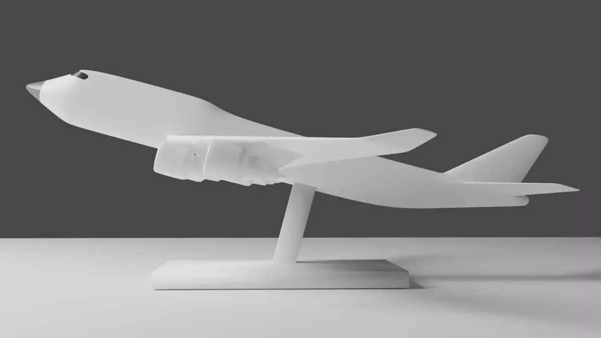 Miniature Simple Plane Boieng 747 to Personalize 3D print model