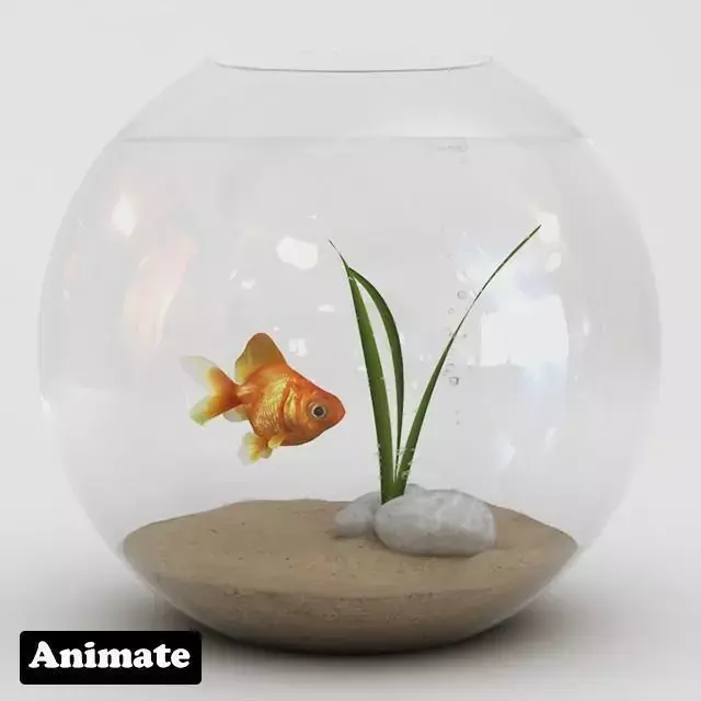 Golden Fish Bowl  3D model