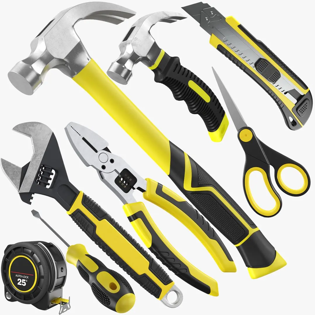 Eight Hand Tools Collection 3D model