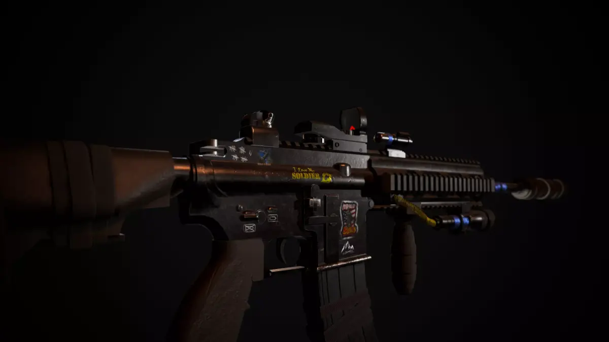 M4  HK416 Low-poly 3D model