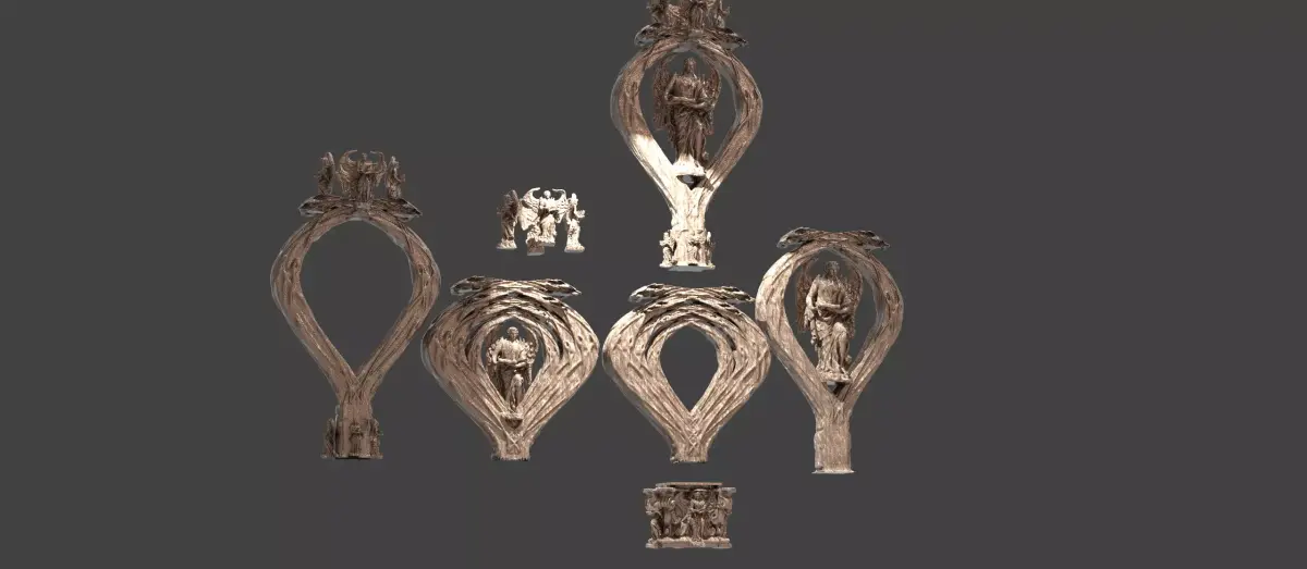 Angel Christmas Wreath collection 2  3D model