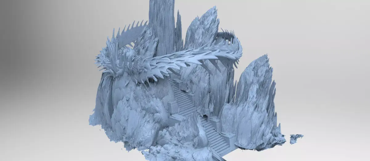 Japanese Genma mountains 4  3D model