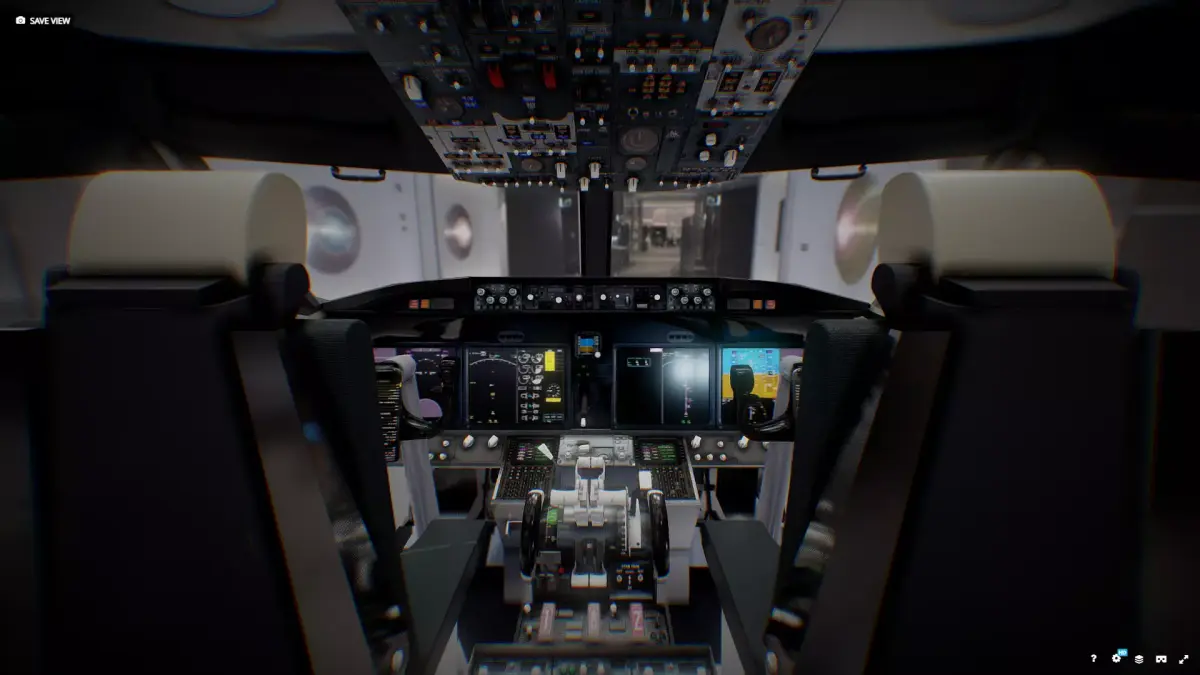 Boeing 737 Max Airplane Cockpit Low-poly 3D model