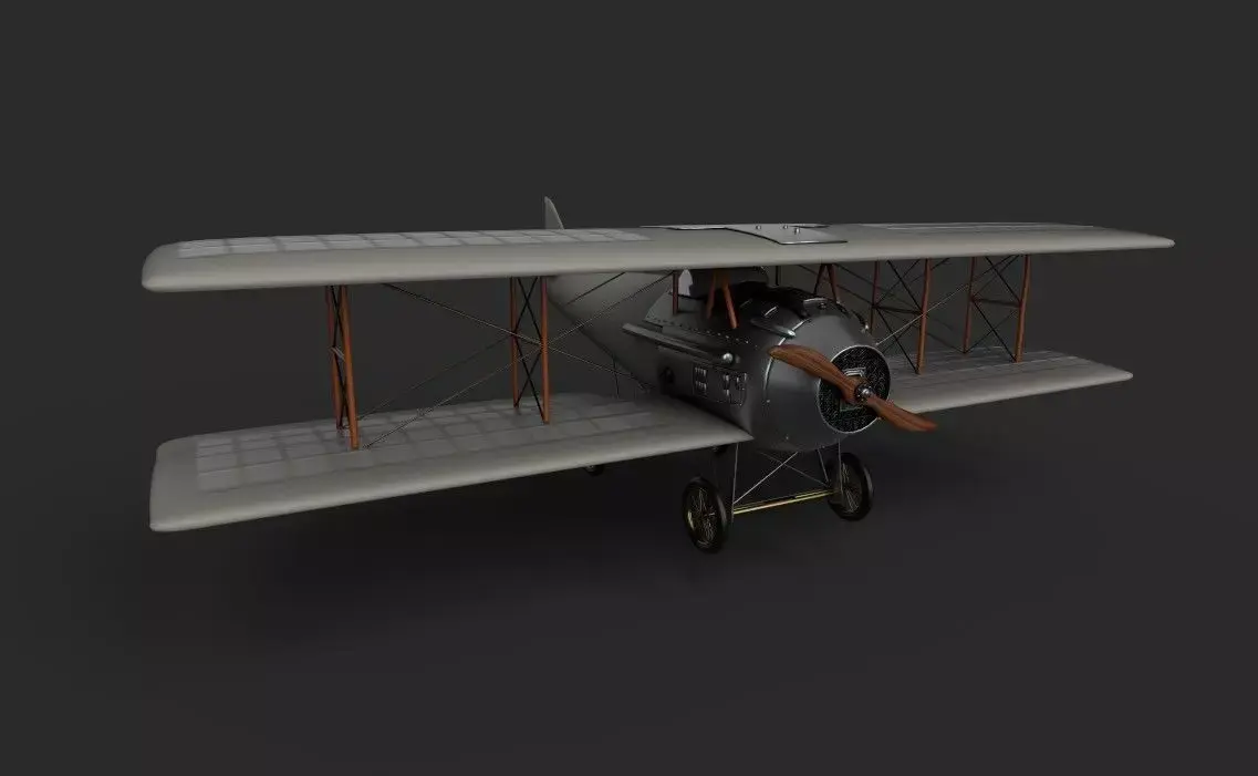 Hanceville Transparent Spad Miniature Model Plane Low-poly 3D model