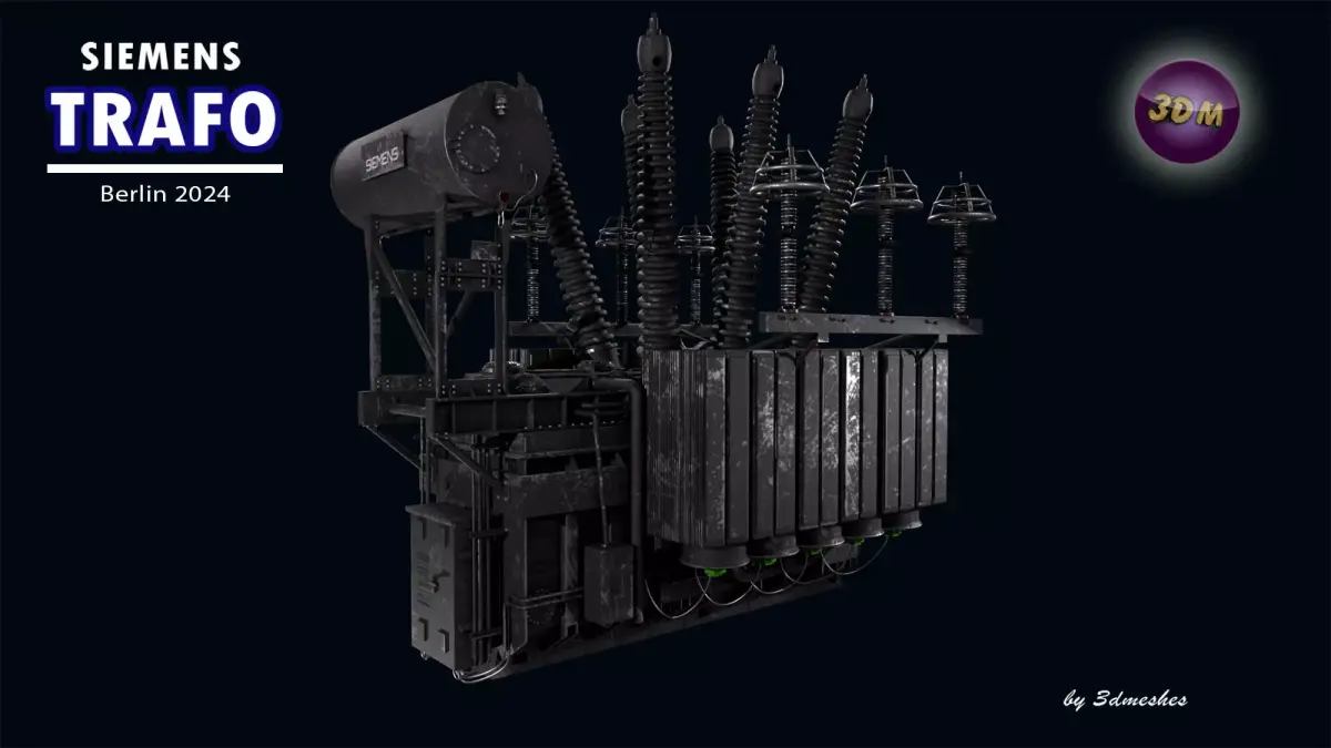 Trafo Siemens - Weizer Werke - PBR Low-poly 3D model