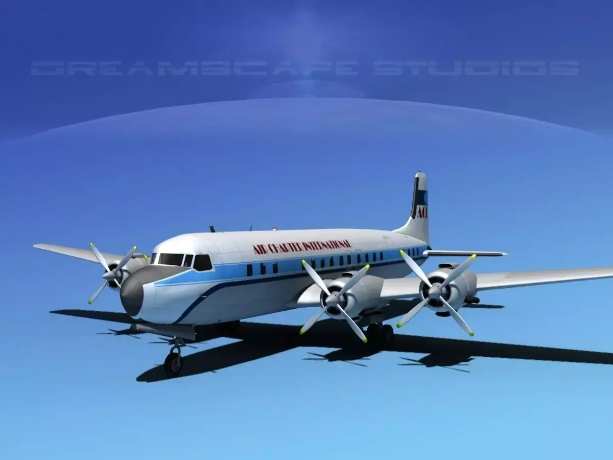 Douglas DC-7C Air Charter Intl 3D model