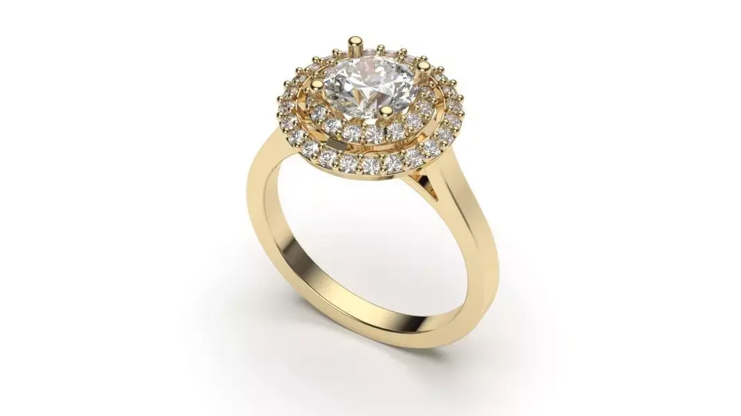 solitaire with ring sizes  9 part S128 3D print model