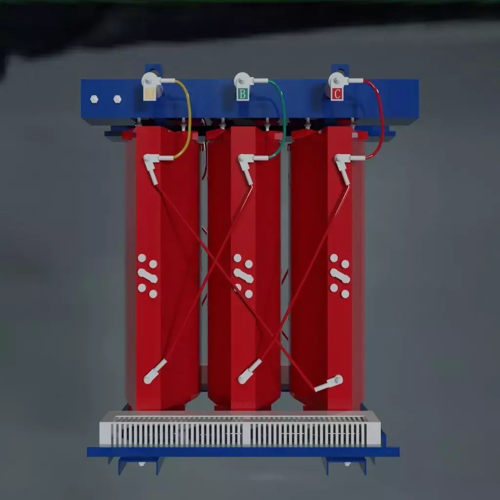 Dry-Type Transformer Low-poly 3D model