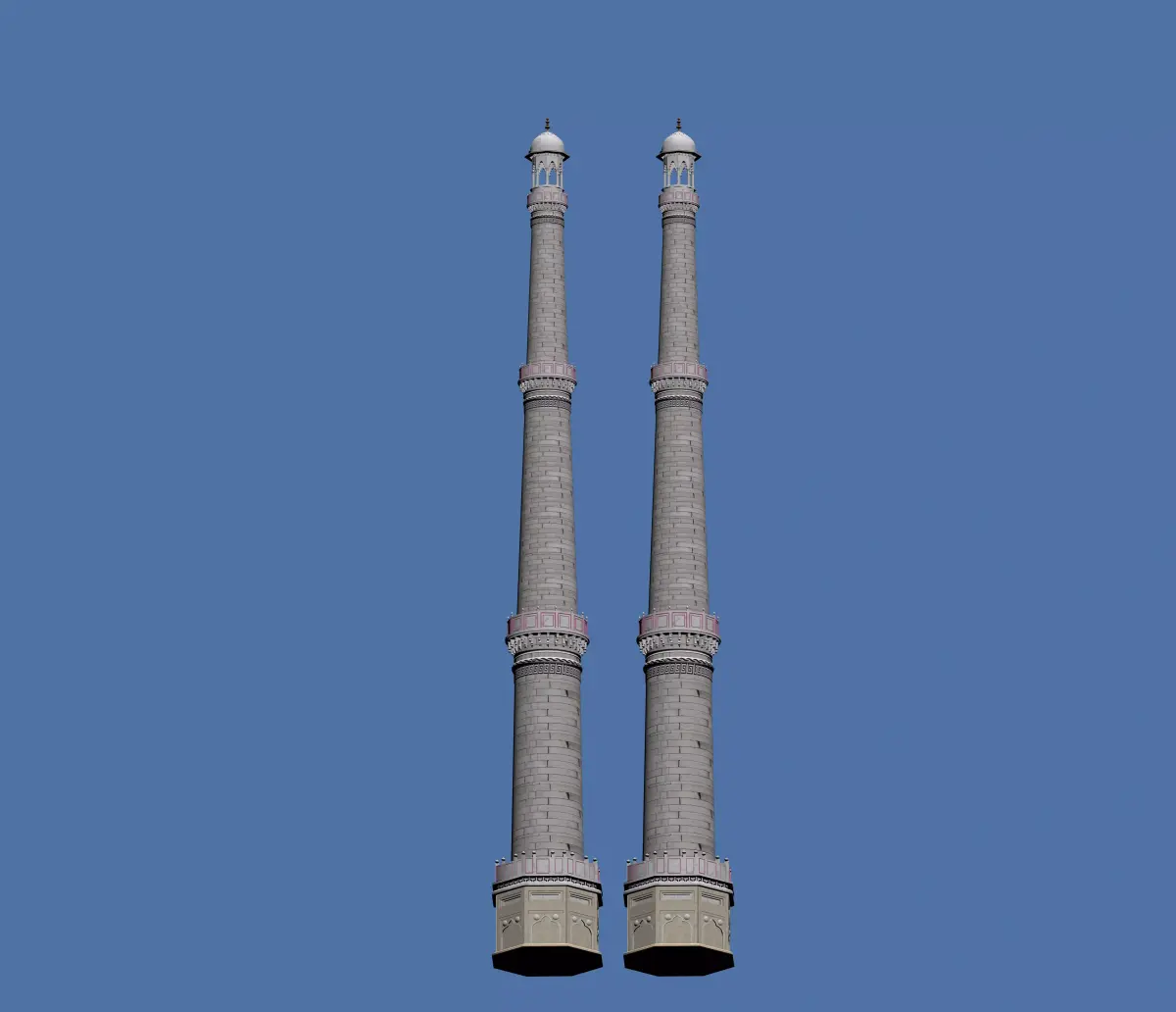 Interesting tower - taj mahal piller - 3d model 3D model
