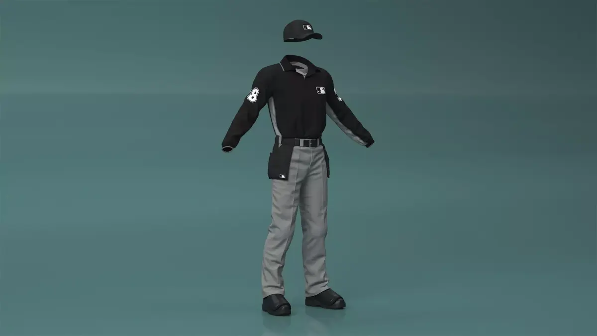 Softball Umpire Clothes 3D model