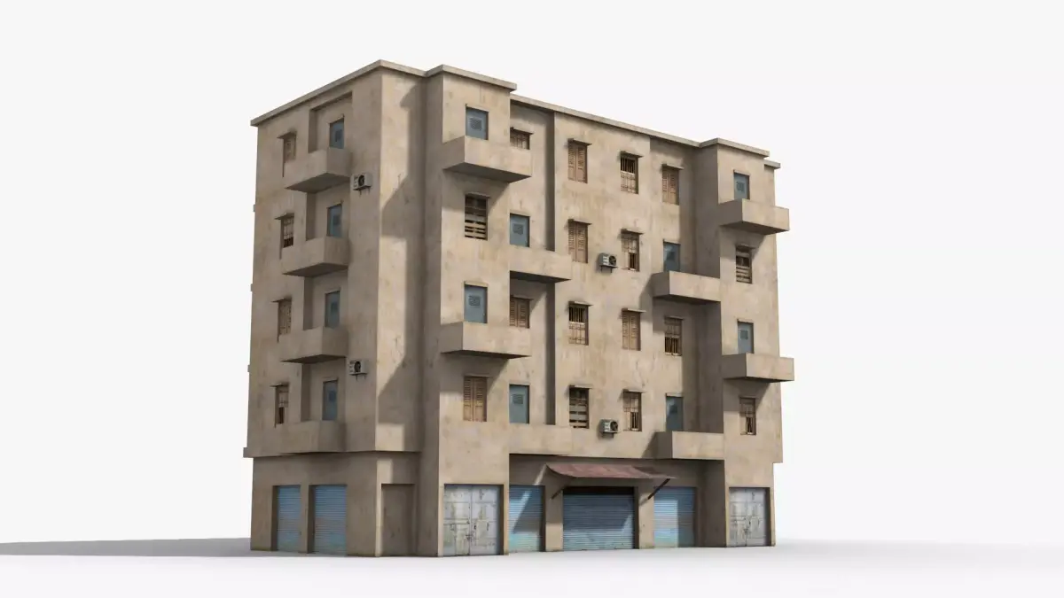 Arab Middle East Building x13 Low-poly 3D model