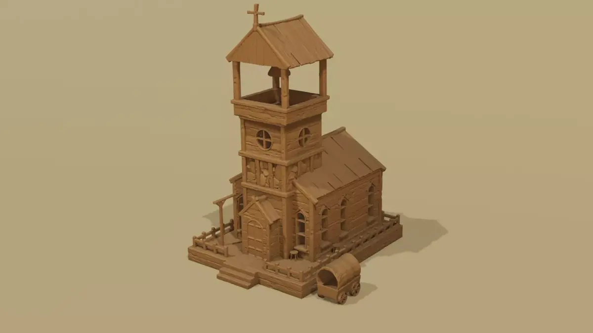 Texas Stylized houses 6 models Part 2 3D print model