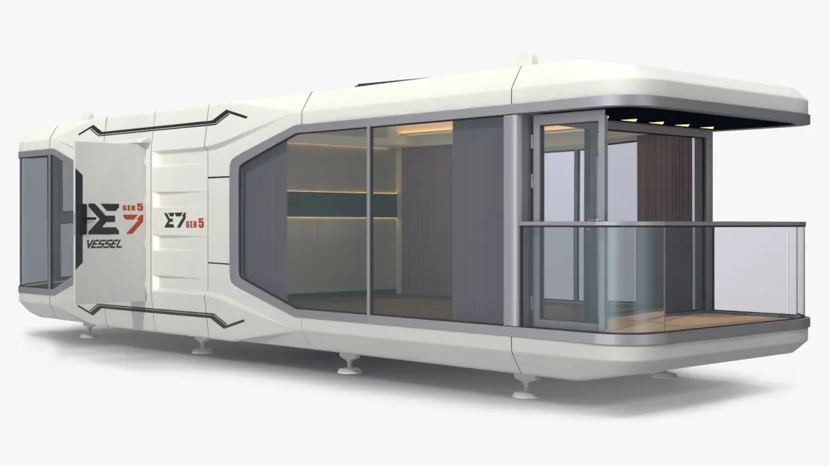 Capsule House E7 Lights On 3D model