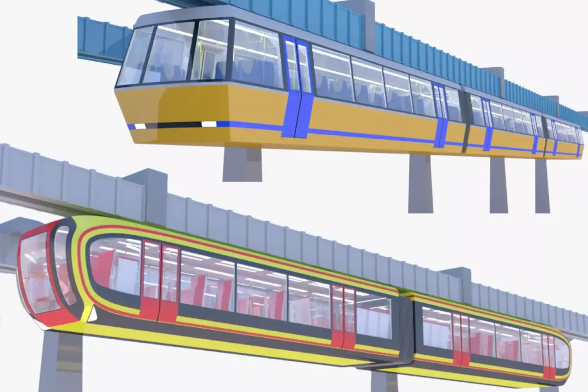 Elevated trains bundle III 3D Model Pack