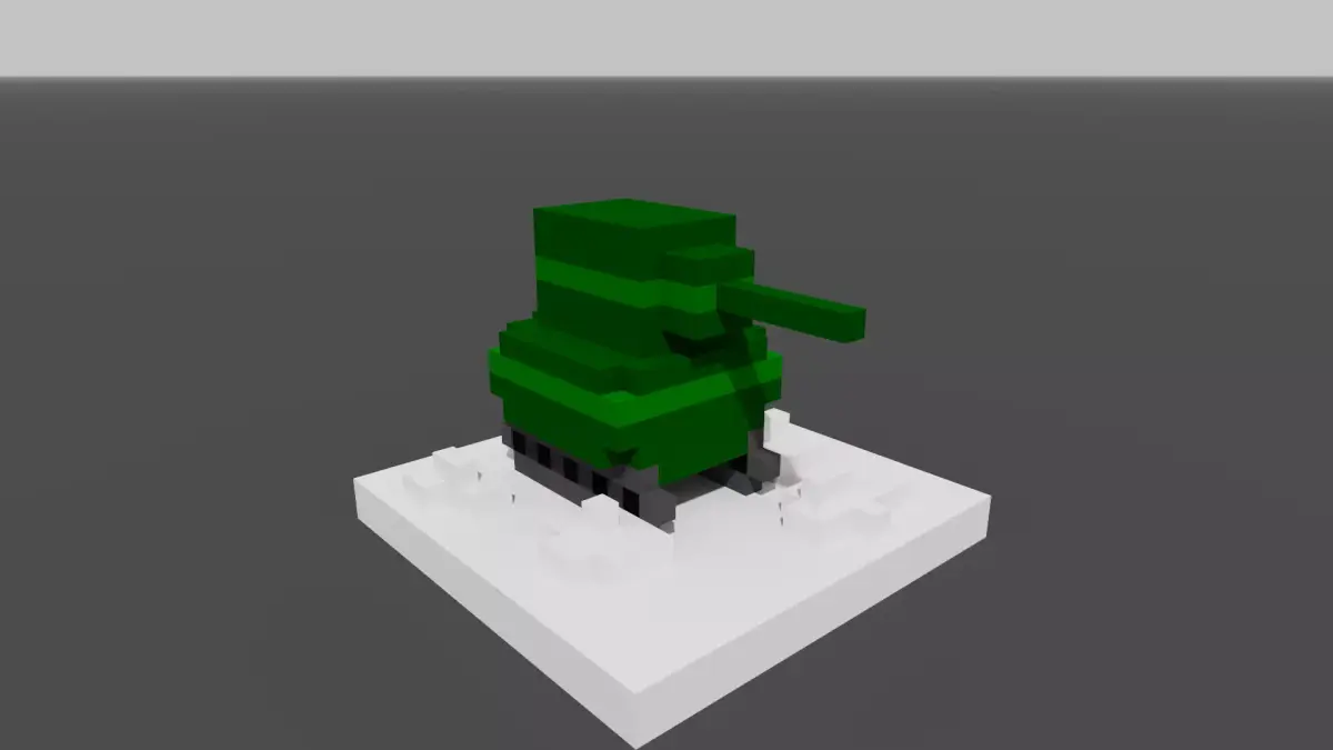 a simple tank Low-poly 3D model