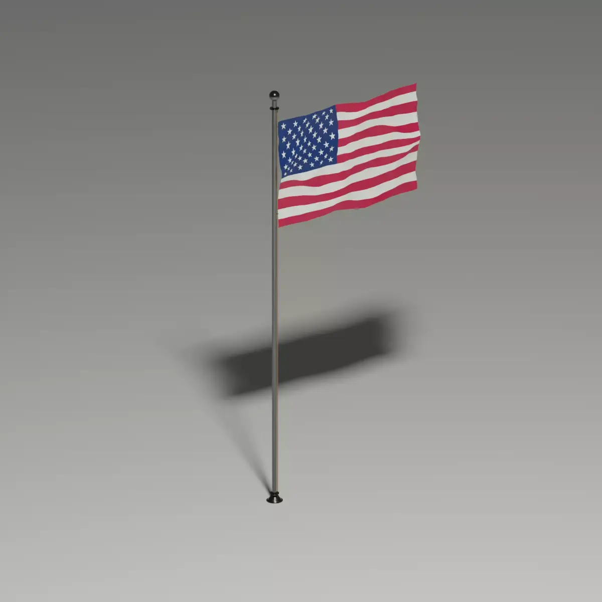Flag of USA Free low-poly 3D model