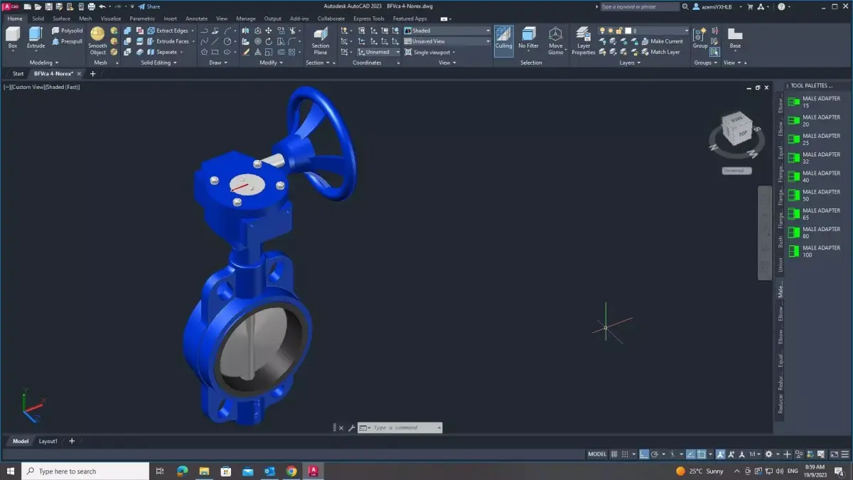 Butterfly Valve 3D model