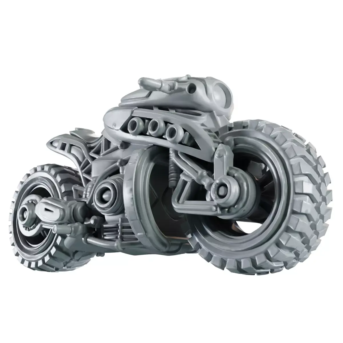 Sci Fi Motorcycle 3D Model 250mm One Piece Printable STL 3D print model