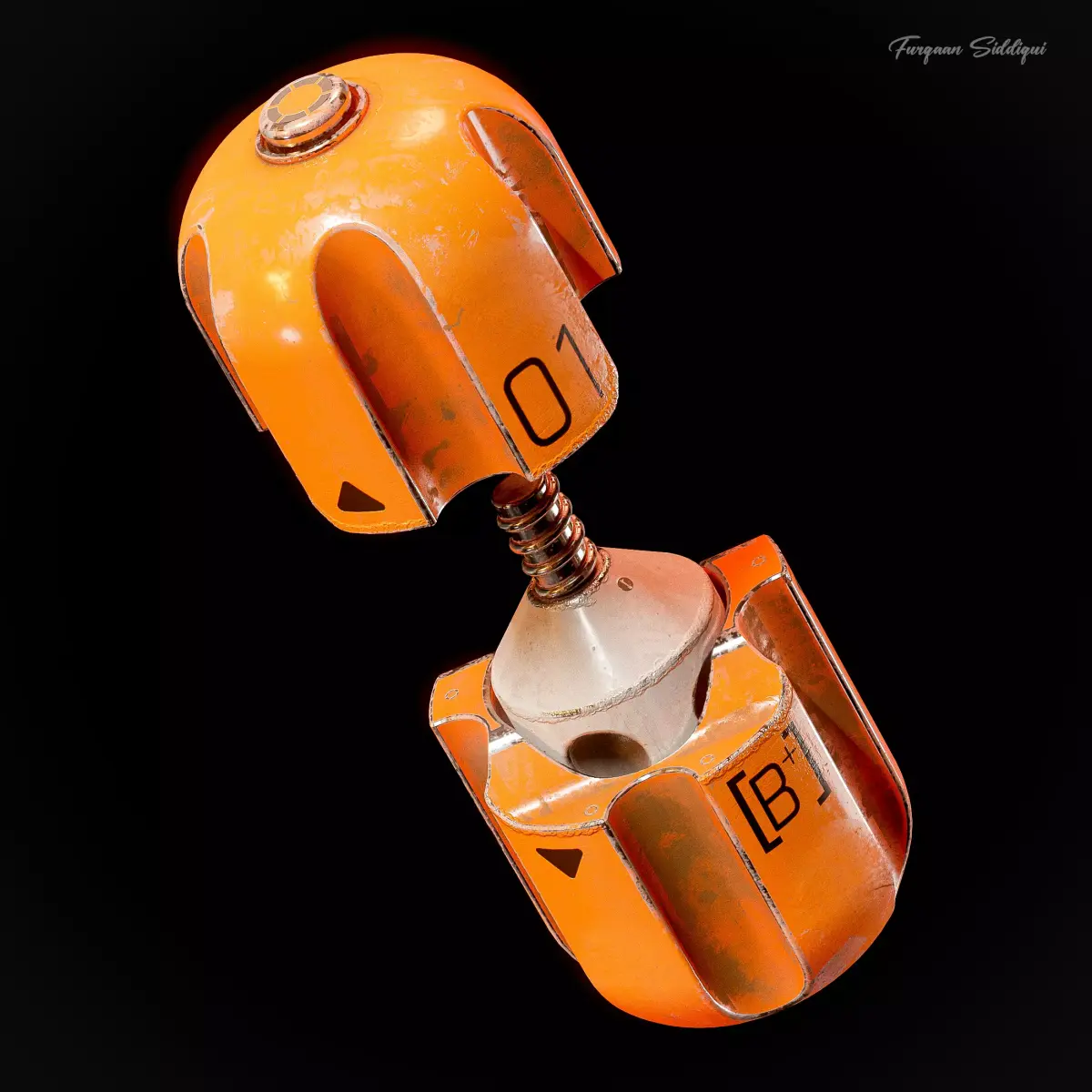Sci-fi Smoke Capsule Grenade Low-poly 3D model