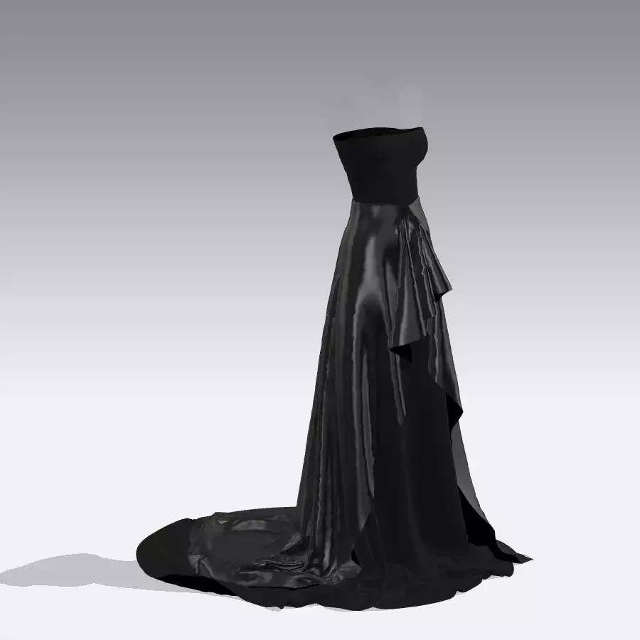 DRESS DRESS evening gown on mannequin 3D model