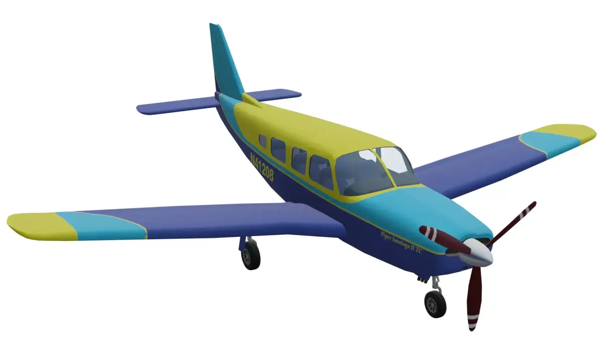 Piper PA-32 Saratoga Low-poly 3D model