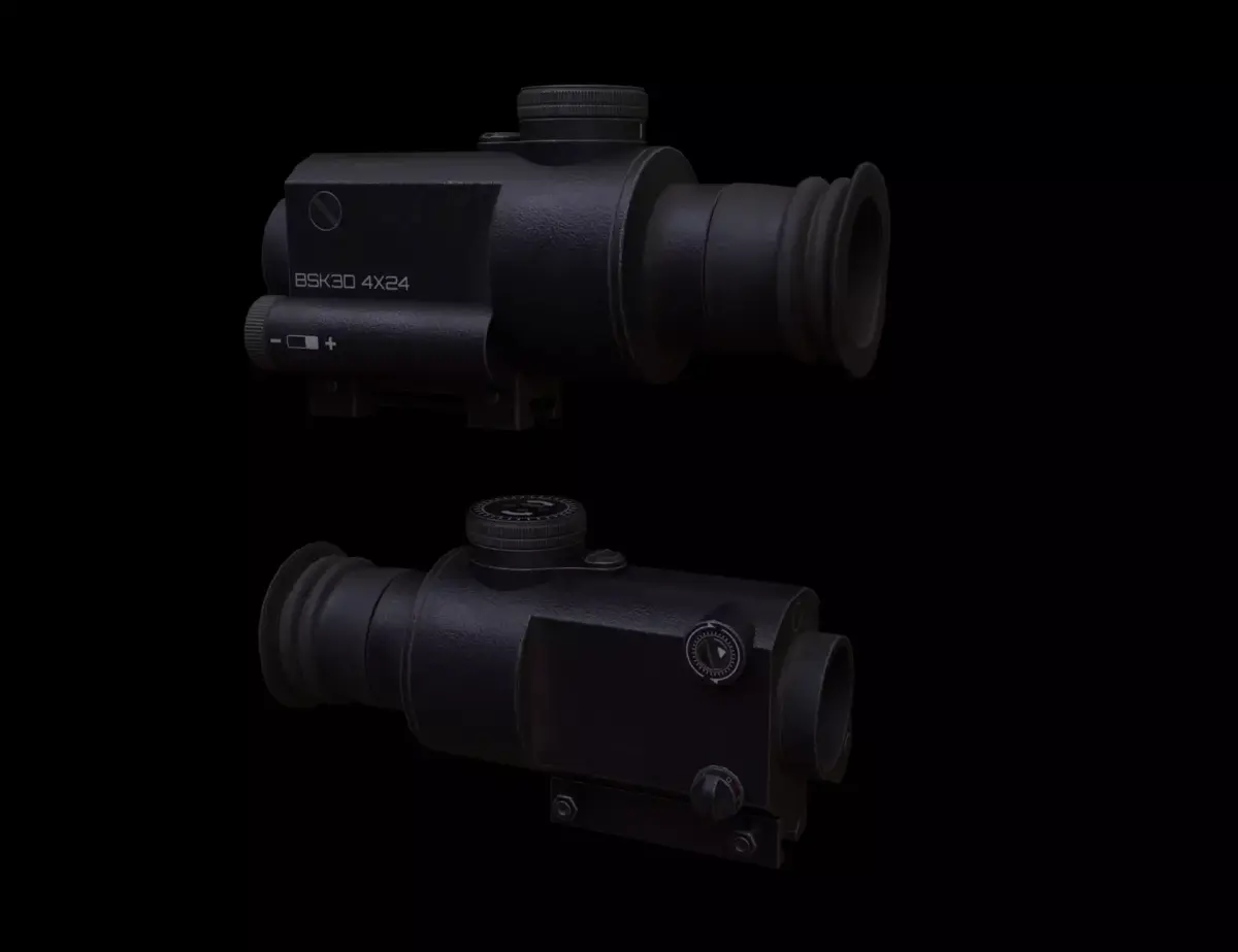 Box Scope 4X24 Zoom Low-poly 3D model